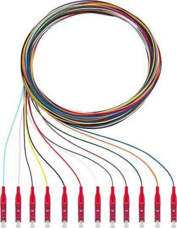 Rutenbeck 228040102 optické vlákno LWL prepojovací kábel [12x zástrčka LC - 12x kábel, otvorený koniec]  Multimode OM4