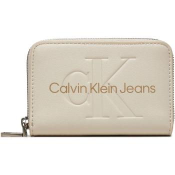 Calvin Klein Jeans  SCULPTED MED ZIP AROUND MONO K60K612255  Peňaženky Béžová