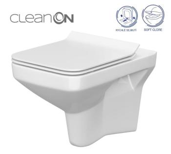 CERSANIT - SET 742 ZÁVESNÁ WC MISA COMO CLEANON so sedadlom DUR ANTI Softclose K701-102