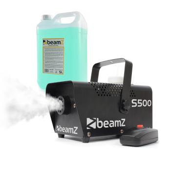 Beamz S500, výrobník hmly, s hmlovou tekutinou, 500 W, 50 m³/min.