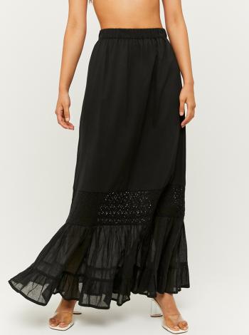 Čierna maxi sukňa s ozdobným detailom TALLY WEiJL