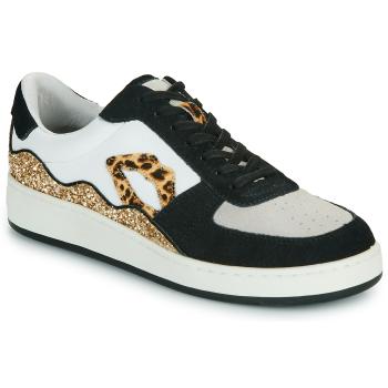 Bons baisers de Paname  LOULOU BLANC NOIR LEOPARD  Nízke tenisky Biela