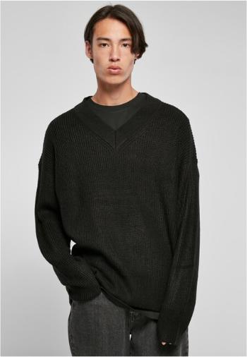 Urban Classics V-Neck Sweater black - 5XL