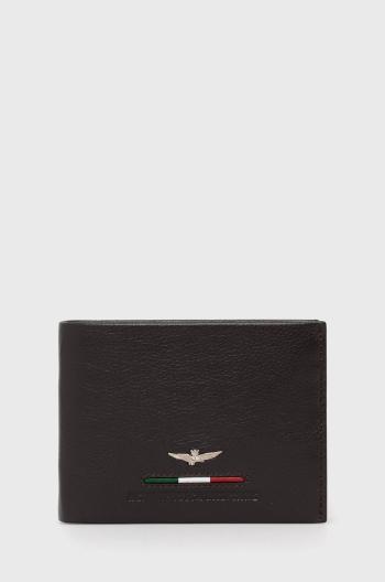 Kožená peňaženka Aeronautica Militare pánsky, hnedá farba