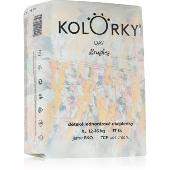 Kolorky Day Brushes jednorazové EKO plienky veľkosť XL 12-16 Kg 17 ks