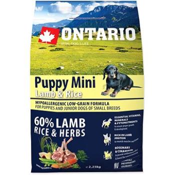 Ontario Puppy Mini Lamb & Rice 2,25 kg (8595091780099)