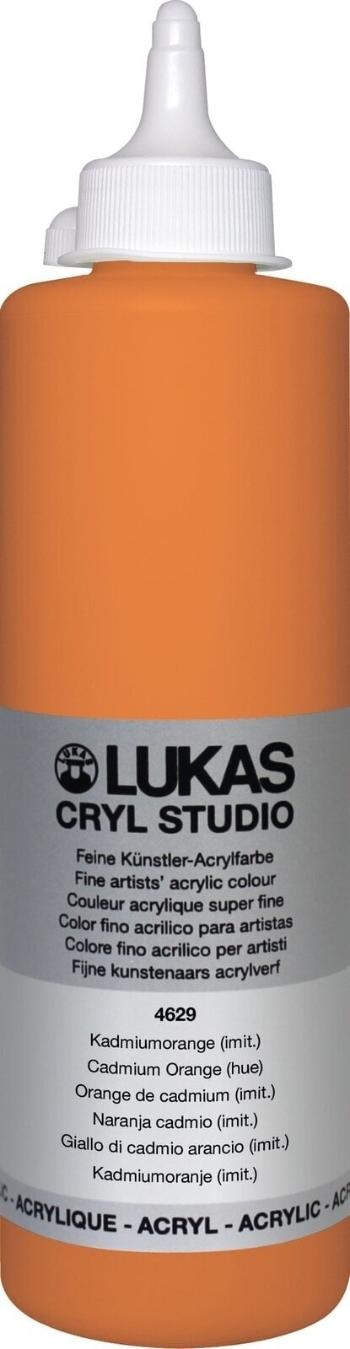 Lukas Cryl Studio Plastic Bottle Akrylová farba Cadmium Orange Hue 500 ml 1 ks