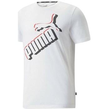 Puma  Tričká s krátkym rukávom Ess Logo Tee  Biela