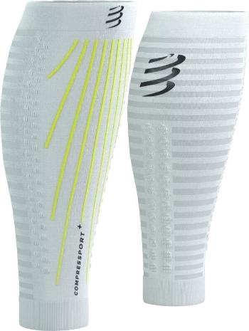 Compressport R2 Aero White/Safety Yellow T2 Bežecké návleky na lýtka