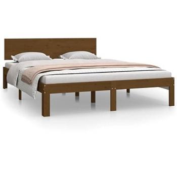 Rám postele medovo hnedý masívna borovica 140 × 200 cm, 810498