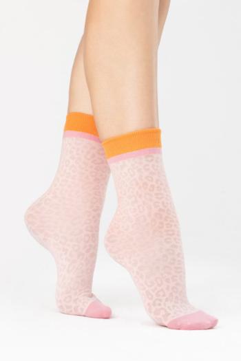 Oranžovo-ružové ponožky Purr 30DEN