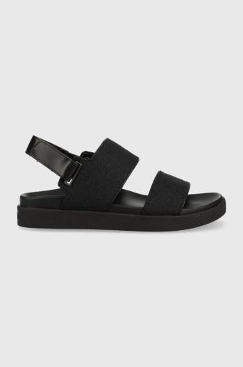 Sandále Calvin Klein ADJ SANDAL W/HW - JQ dámske, čierna farba, HW0HW01491