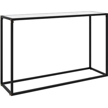Konzolový stolík biely 120 × 35 × 75 cm tvrdené sklo (322817)