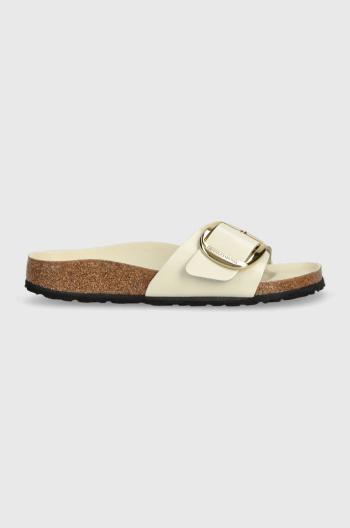 Kožené šľapky Birkenstock Madrid dámske, béžová farba, 1025298