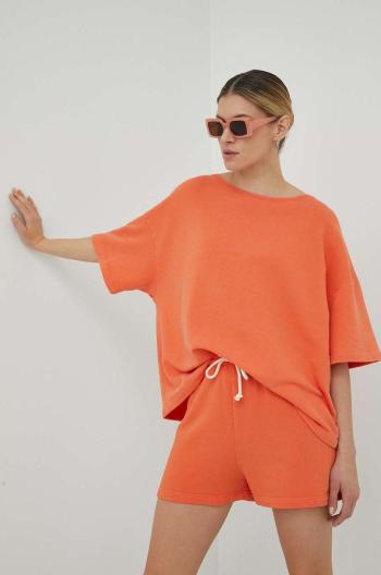 Tričko American Vintage dámsky, oranžová farba