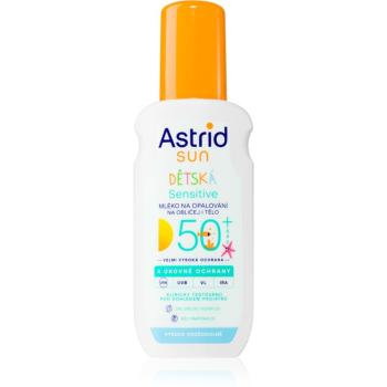 Astrid Sun Sensitive detské mlieko na opaľovanie SPF 50+ v spreji 150 ml