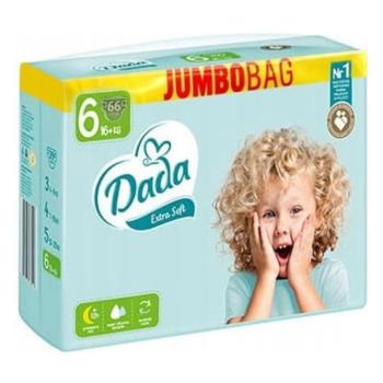 DADA Extra soft veľkosť 6 EXTRA LARGE, 16+kg, 66 kusov JUMBOBAG