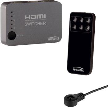 Marmitek Connect 350 UHD 5 portů Prepínač HDMI s diaľkovým ovládaním, možnosť 3D prehrávania 3840 x 2160 Pixel