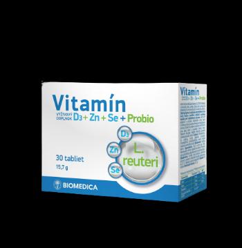 Biomedica Vitamín D3+Zinok+Selén+Probio 30 tabliet