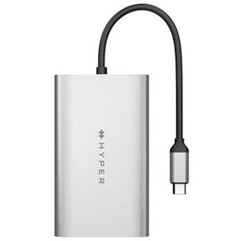 HyperDrive USB-C To Dual HDMI Adapter+PD over USB (M1) – Duálne HDMI – USB-C adaptér, strieborný (HDM1-GL)