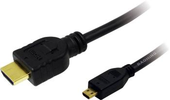 LogiLink HDMI prepojovací kábel #####HDMI-A Stecker, #####HDMI-Micro-D Stecker 1.00 m čierna CH0030  #####HDMI-Kabel