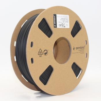 GEMBIRD 3D filament, flexi, 1,75mm, 1000g, 3DP-TPE1.75-01-BK,  čierna