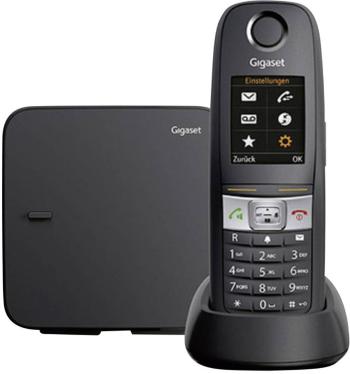 Gigaset E630 DECT, GAP bezdrôtový analógový telefón  outdoorový, vreckové svietidlo, konektor na slúchadlá čierna