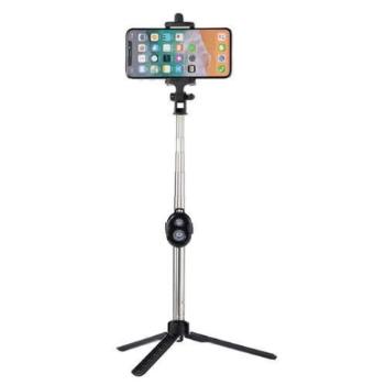 MG Monopod Bluetooth selfie tyč so statívom, čierna