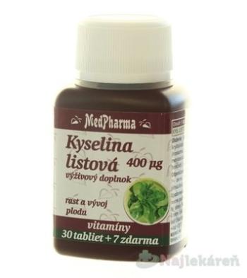 MedPharma KYSELINA LISTOVÁ 400 mcg, 37tbl