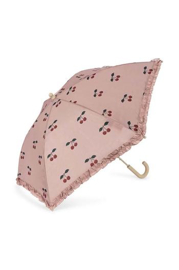 Detský dáždnik Konges Sløjd FRILL UMBRELLA ružová farba, KS101226