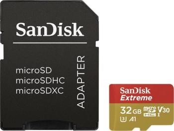 SanDisk Extreme® Mobile pamäťová karta micro SDHC 32 GB Class 10, UHS-I, UHS-Class 3, v30 Video Speed Class vr. SD adapt