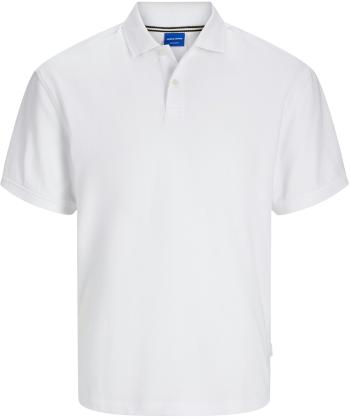 Jack&Jones Pánske polo tričko JORFREDERIKSBERG Relaxed Fit 12263111 Bright White S