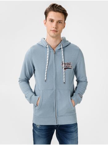 Mikiny s kapucou pre mužov Jack & Jones - modrá