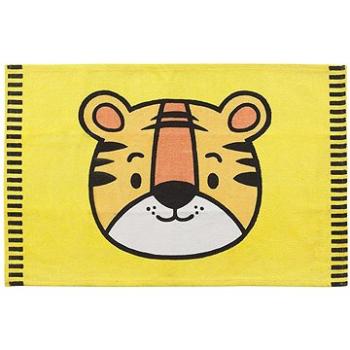 Detský koberec s motívom tigra 60 × 90 cm žltý RANCHI, 246221 (beliani_246221)