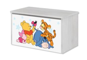 Drevená truhla na hračky Disney - Medvedík Pú a kamaráti toy chest Winnie Pooh baby