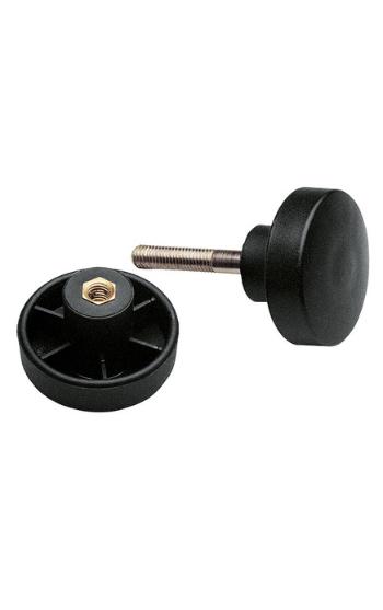 K&M 21394 Screw fitting set black (unit: 4 pcs.)