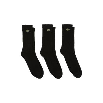 Lacoste  Sport 3 Pack High Cut Socks Black/Black/Black  Ponožky Čierna