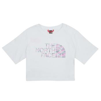 The North Face  Tričká s krátkym rukávom Girls S/S Crop Easy Tee  Biela