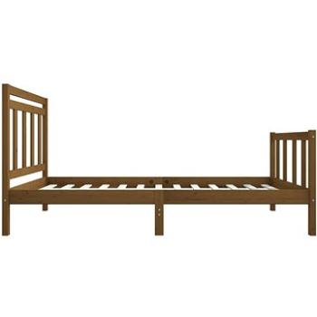 Rám postele medovo hnedý masívne drevo 90 × 190 cm Single, 3100687