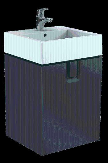 Kúpeľňová skrinka pod umývadlo Kolo Twins 50x46x57 cm čierna mat 89497000