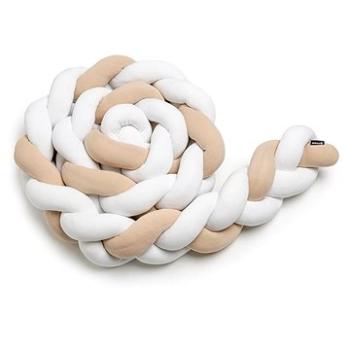 T-tomi Pletený mantinel 360 cm, white + beige (8595695404490)