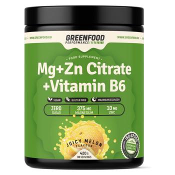 GREENFOOD NUTRITION Performance Mg + Zn citrate + vitamín B6 šťavnatý melón 420 g