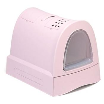 IMAC Krytý mačací záchod s výsuvnou zásuvkou 40 × 56 × 42,5 cm ružový (8021799414658)