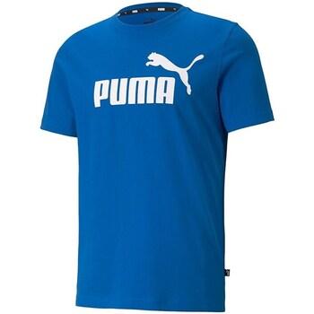 Puma  Tričká s krátkym rukávom Ess Logo Tee  Modrá
