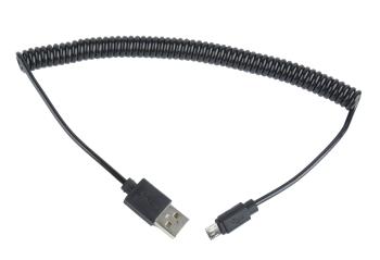 Kabel CABLEXPERT CC-mUSB2C-AMBM-6 USB A Male/Micro B Male 2.0, 1,8m, Black, kroucený