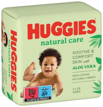 HUGGIES Vlhčené obrúsky Natural Triplo 3 x 56 ks