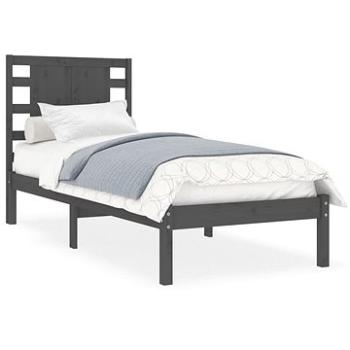 Rám postele sivý masívne drevo 90 × 190 cm Single, 3104185