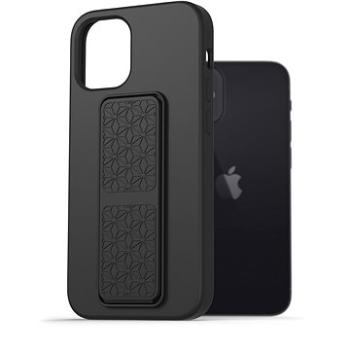AlzaGuard Liquid Silicone Case with Stand pre iPhone 12 mini čierny (AGD-PCSS0006B)