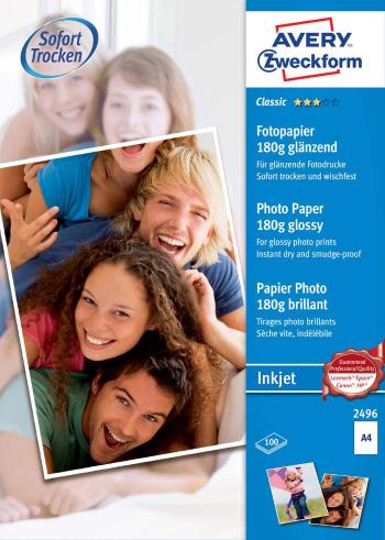 Avery-Zweckform Classic Photo Paper Inkjet 2496 fotografický papier A4 180 g/m² 100 listov lesklý