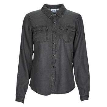 Vila  Košele a blúzky VIBISTA DENIM SHIRT/SU-NOOS  Čierna